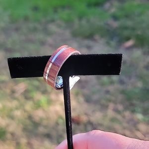 Will Queen Hawaii Koa Inlay Tungesten Wedding Band 12.5 New